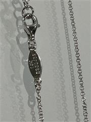 GABRIEL & CO 14k White Gold Layered Diamond Charm Drop Necklace